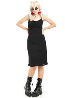 Vintage 90's Gothic Babydoll Midi Dress