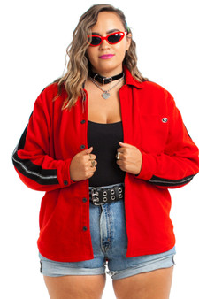 Vintage Y2K Let's Go! Fleece Shacket