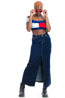 Vintage Y2K Tommy Hilfiger Maxi Skirt