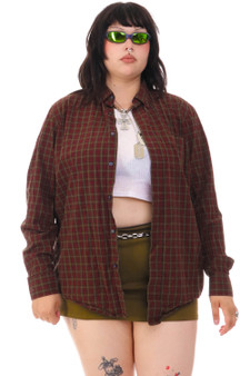 Vintage Y2K George Plaid Button Up Shirt