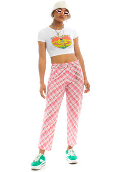 Vintage 90's Strawberry Plaid Trousers