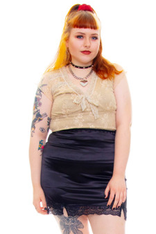 Vintage Y2K Romantic Lace Cream Top