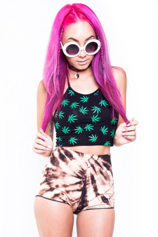 Vintage Renewed Tie-Dye Tee Shorts