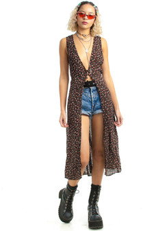 Vintage 90's Floral Button-Front Top