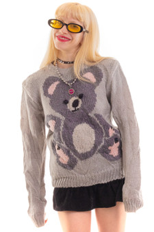 Vintage 80's Cutie Kowala Knit Sweater - XS