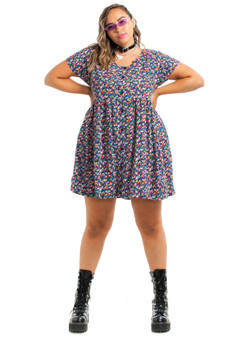 Vintage 90's Flower Girl Mini Dress 1