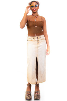 Vintage Y2K L.E.I. Denim Maxi Skirt