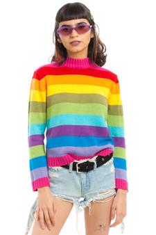 Vintage 90's Rainbow Stripe Sweater