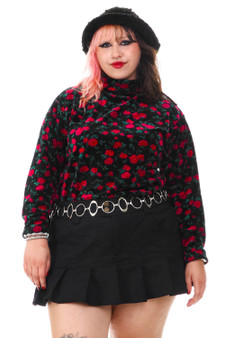 Vintage 90's Rosey Velvet Turtleneck Knit