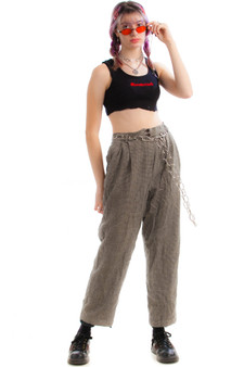 Vintage 80's Houndstooth Check Trousers 1