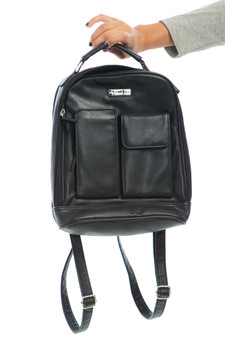 Vintage 90's Black Vegan Leather Backpack