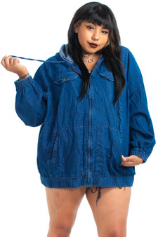 Vintage 90's Denim Hooded Jacket