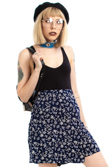 Vintage 90's Bluebell Floral Mini Skort