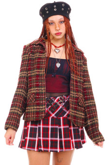 Vintage 90's Sag Harbor Plaid Zip Up Jacket