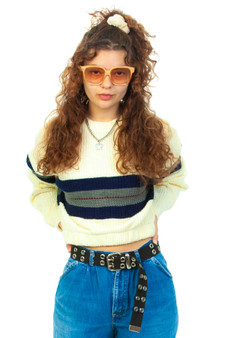 Vintage 70's Cream Oakton Crop Sweater
