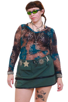 Vintage Y2K BKE Ombre Dye Lace Long-Sleeve