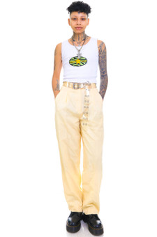 Vintage 90's Cream Courtenay Pleated Pants