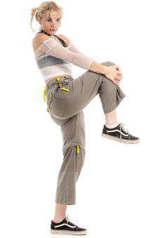 Vintage Y2K Olive & Pop Parachute Pants