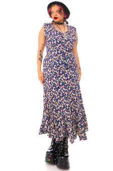 Vintage 90's Passport Button Up Maxi Dress