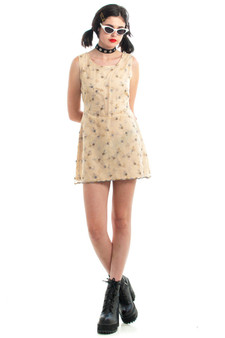 Vintage 90's Blushing Rose Mini Dress
