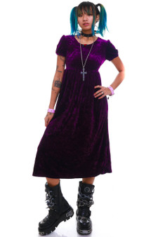 Vintage 90's My Michelle Purple Velvet Dress