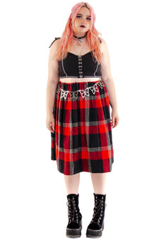 Vintage 80's Wool Blend Plaid Skirt