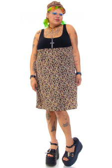 Vintage 90's Brown Ditsy Daisy Dress