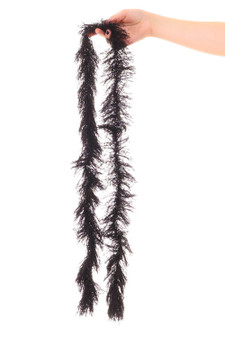 Vintage 90's Black Glitter Tinsel Scarf