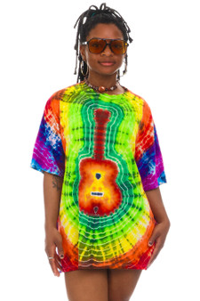 Vintage 90's Rainbow Guitar Tie-Dye T-Shirt