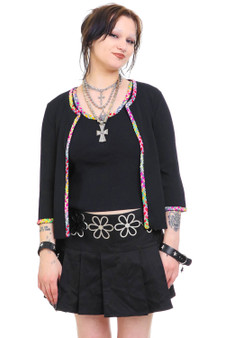 Vintage 90's Rainbow Rope Cardigan Sweater