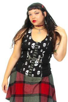 Vintage Y2K Royal Bones Skull Halter
