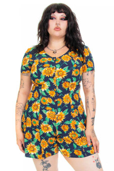 Vintage 90's Sunflower Button Up Dress