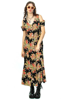 Vintage 90's SweetHeart Floral Maxi Dress 1