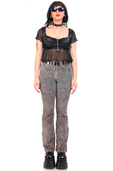 Vintage Y2K Stretch Corduroy Grey Flares