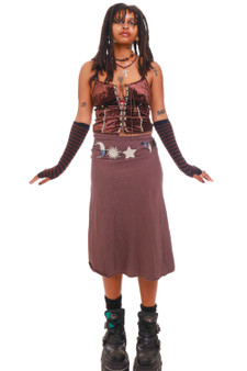 Vintage Y2K Brown Midi Skirt