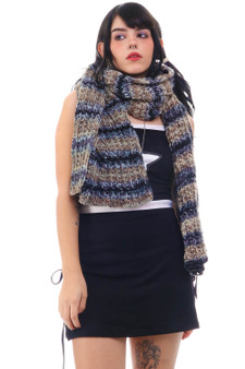 Vintage Y2K BJumbo Cloudy Stripe Knit Scarf