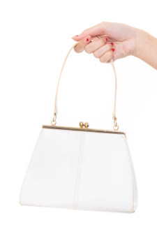 Vintage 90's Liz Claiborne White Pearl Small Bag