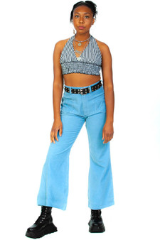 Vintage 70's Baby Blue Corduroy Flares