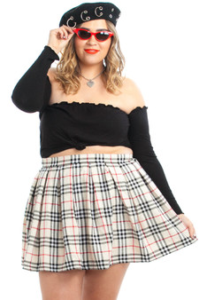 Vintage 90's School's Out Plaid Mini Skirt