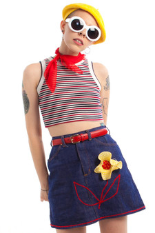 Vintage 70's Denim Penny Lane Mini Skirt