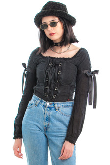 Vintage Y2K Gothic Princess Corset Top