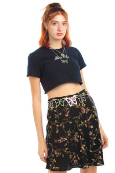 Vintage 90's Dainty Li'l Flower Mini Skirt