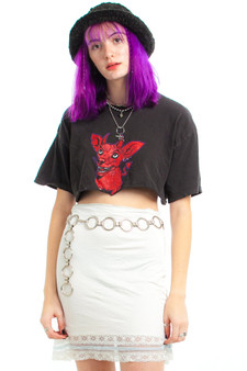 Vintage 70's Pale Lace-Trimmed Slip Skirt