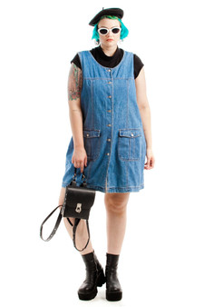 Vintage 90's Denim Button Front Jumper