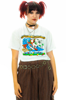 Vintage 80's Party Animal Cropped T-Shirt