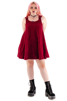 Vintage 90's Maroon Corduroy Tank Dress