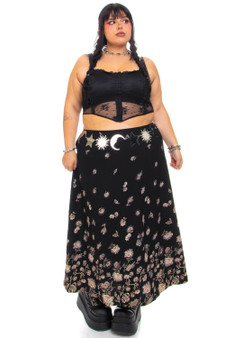 Vintage 90's Delicate Floral Maxi Skirt