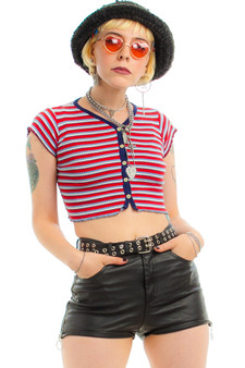 Vintage Y2K Ralph Lauren Striped Crop Top