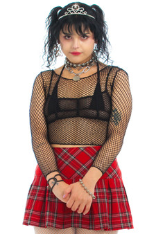 Vintage 90's Avril Plaid Pleated Mini Skirt