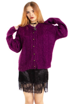 Vintage 90's Grape Forenza Mohair Sweater